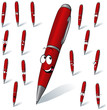 funny red pen cartoon