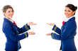 Welcoming air hostesses