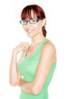 Smiling female with glasses Smiling female with glasses