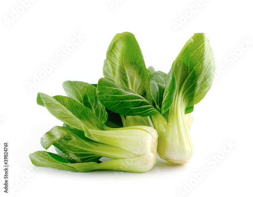Photo: Bok choy (chinese cabbage) isolated on white Bok choy (chinese cabbage) isolated on white