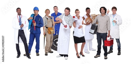 Photo: Ambitious workers from different industries Ambitious workers from different industries