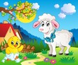 Scene with spring season theme 3