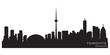 Toronto Canada skyline. Detailed vector silhouette