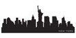 New York skyline. Detailed vector silhouette