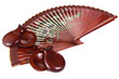 fan with castanets isolated on the white background