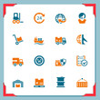 Logistic and cargo icons | In a frame series