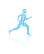 Jogging human silhouette