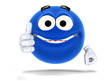 Happy smiley face, emoticon showing ok sign