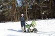 Mother with pram