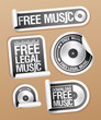 Free legal music stickers pack