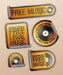 Free legal music stickers pack