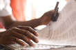 fingers on the laptop keyboard