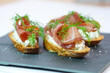 bacon and dill crositinis with cream cheese