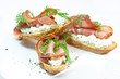 ham and cottage cheese canapes