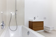 Sunlit modern bathroom