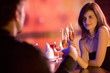 Photo: Couple with glasses of champagne on date Couple with glasses of champagne on date