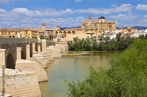 Photo: Guadalquivir River through Cordoba's Roman bridge and the Mosque Guadalquivir River through Cordoba's Roman bridge and the Mosque