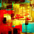abstract hand draw acrylic painting composition