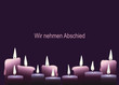 "Brennende Kerzen" Trauerkarte