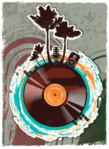 Vector: Beach party poster Beach party poster
