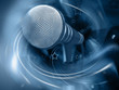 Microphone on abstract background