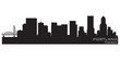 Portland, Oregon skyline. Detailed vector silhouette