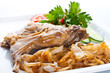 Rabbit with a garnish Rabbit with a garnish