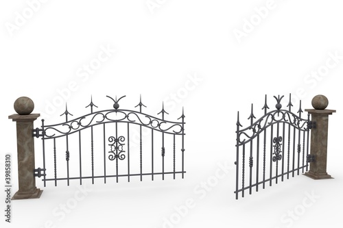 Illustration: Schönes Tor aus Metall Schönes Tor aus Metall