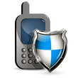 phone and  shield