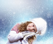 Cuty little girl in winter wear
