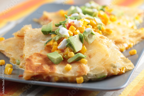 Photo: Vegetarian quesadilla Vegetarian quesadilla