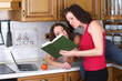 Two women cooking
