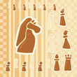 greeting card with chess figures