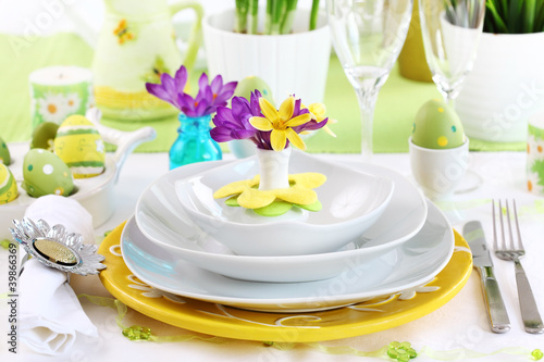 Photo: Place setting for Easter Place setting for Easter