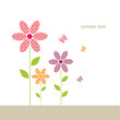 cute greeting card with flower