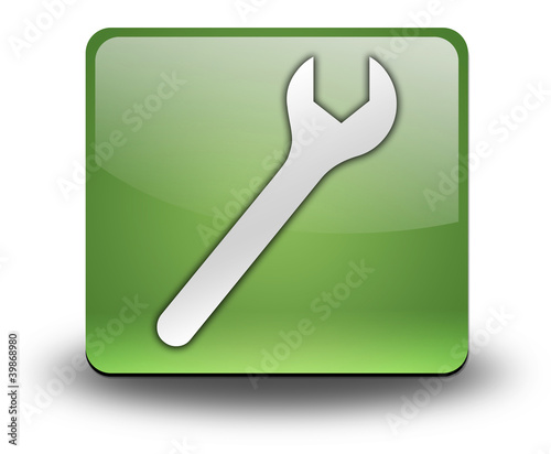 Illustration: Green 3D Effect Icon "Mechanic" Green 3D Effect Icon "Mechanic"