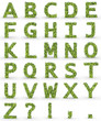 Texteffekt Moleküle grün ABC