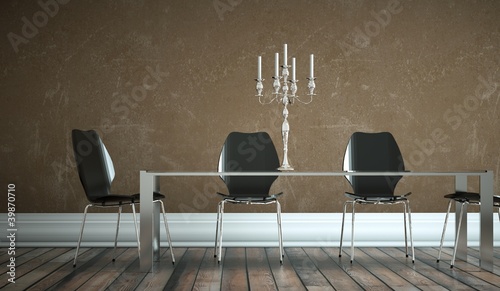 Photo: Wohndesign - Esszimmer braun Wohndesign - Esszimmer braun