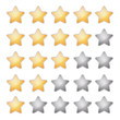 Vektor: set stern sternchen icon farben sternschnuppe bewertung set stern sternchen icon farben sternschnuppe bewertung