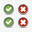 ja nein yes no rot grün kreis kugel rund button haken ok kreuz