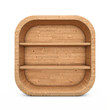 Wooden book shelf background illustration