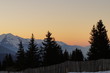 couché de soleil sur les Alpes
