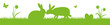 Hasen Blumen Schmetterlinge Silhouette Ostern