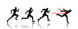 Sprinters Silhouette . vector file