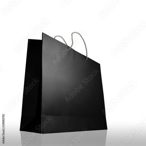 Photo: Glaze shopping bag isolated Glaze shopping bag isolated