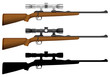 Vector: rifle with sight rifle with sight
