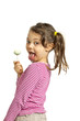 Close-up of  little girl with a lollipop