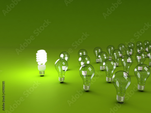 Photo: Energy saving light bulb Energy saving light bulb