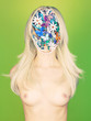 Woman with jewels instead of face