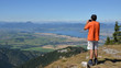 Touris is looking from a mountain